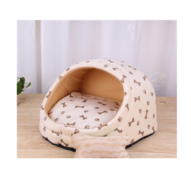 Hond Bed Huis Kat Nest Vier Seizoenen Universele Kennel Kleine Medium Honden Bed Volledig Afneembare Wasbare Kennel Sofa Terug socket: gutou / 50X40X34