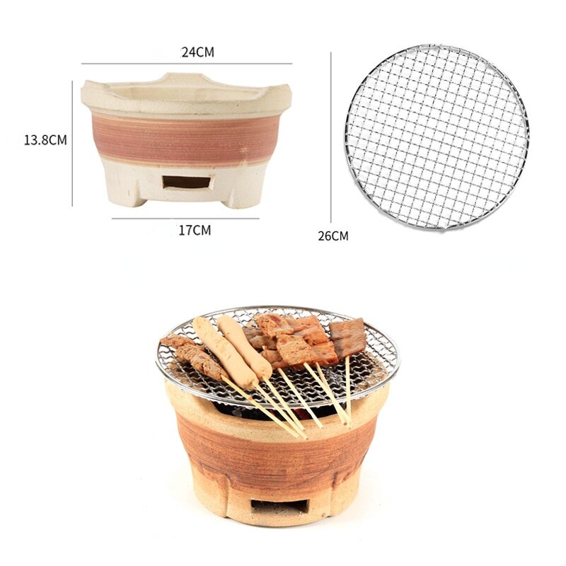 Carbon Modder Bodem Kachel Houtskool Oude Mode Klei Oven Barbecue Bbq Grills Komfoor Kleine Commerciële Carbon Oven Huishouden: Grey