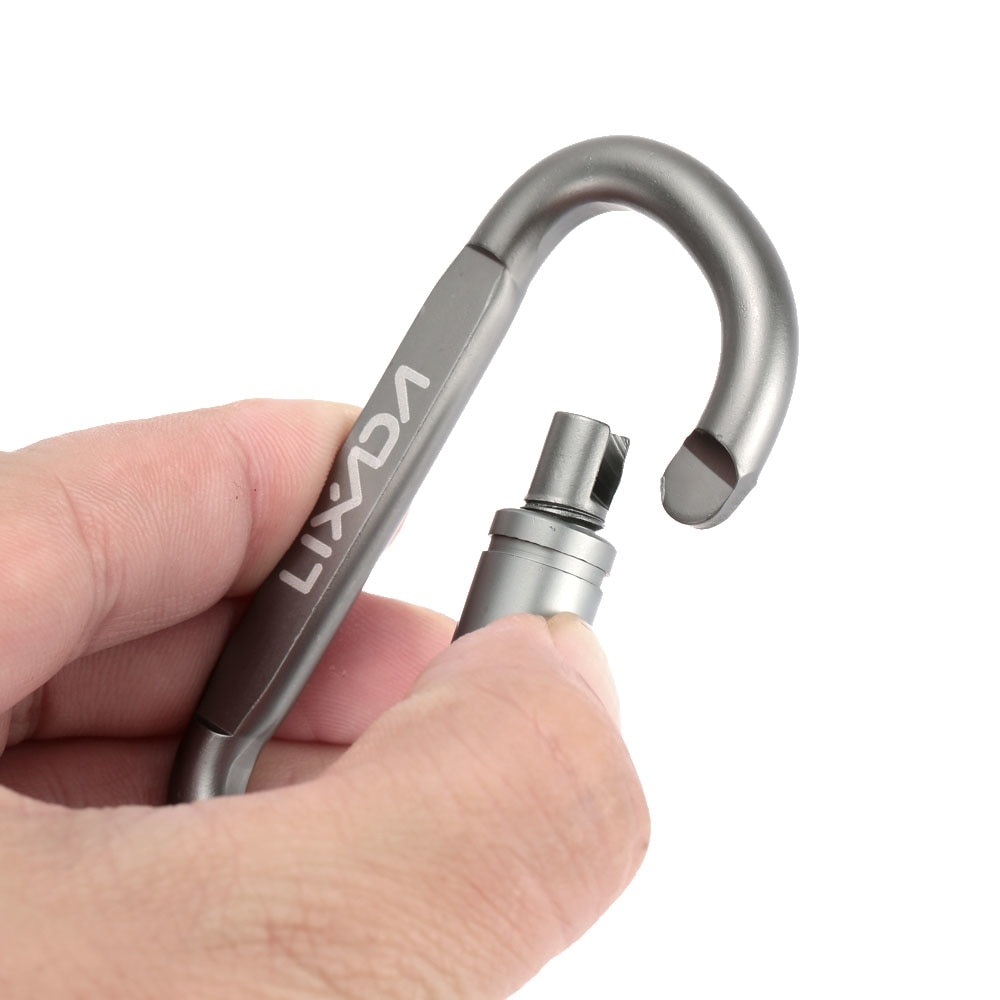 Lixada Aluminium Karabijnhaak Voor Sleutels Outdoor Vissen Carabiners D-Ring Locking Klimmen Karabijnhaak Gesp Sleutelhanger