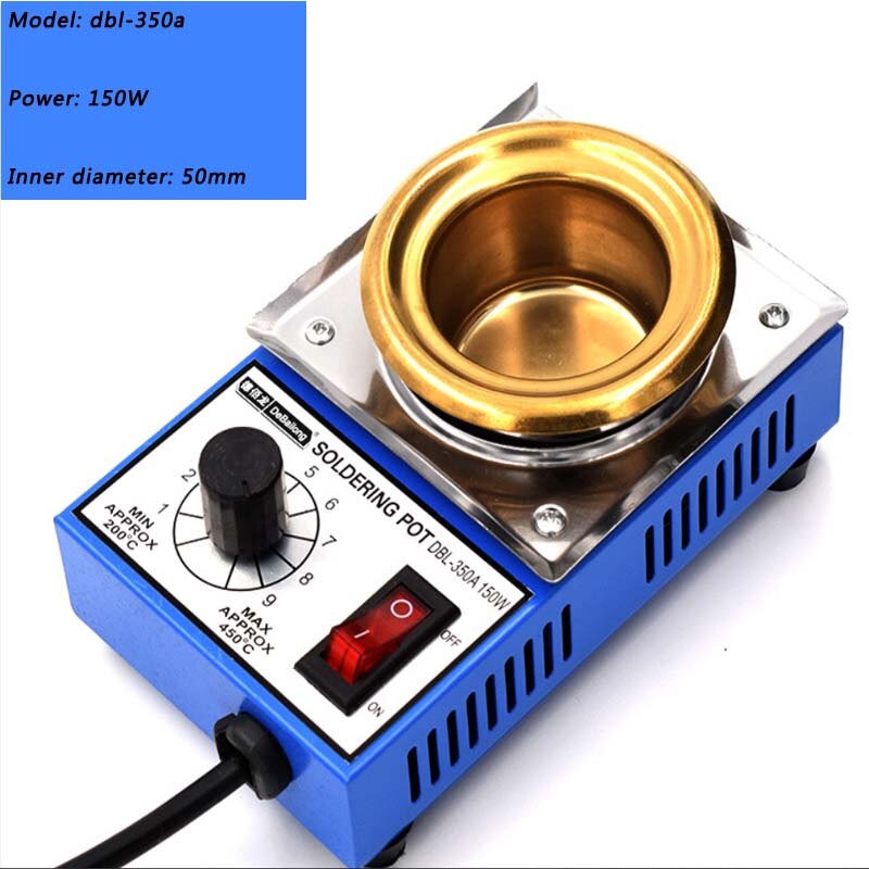 Lead free tin melting furnace debolong small tin furnace titanium alloy melting pot 80 mm wire head tin plating 250 W tin furnac: 350A