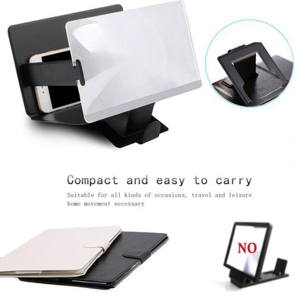 Mobile Phone Screen Magnifier 3D Enlarger Magnifying Video Amplifier Projector Bracket Desktop Holder Stand For Phone