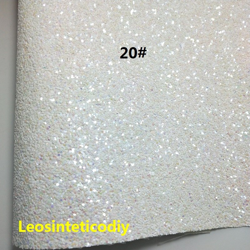 1pc 21 x 29cm syntetiskt läder, cuero sintetico chunky glitter konstläder för att göra rosetter tillbehör  t109: 20