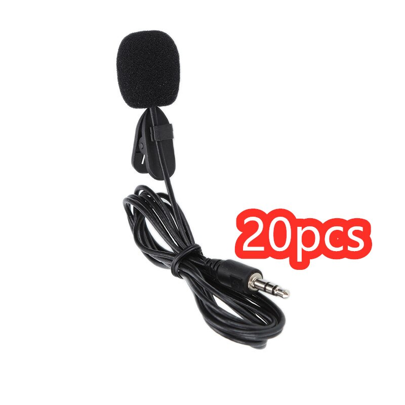 Mini 3.5Mm Professionals Auto Audio Microfoon Jack Plug Mic Stereo Mini Wired Externe Microfoon Voor Pc Auto dvd Radio: 20Pcs