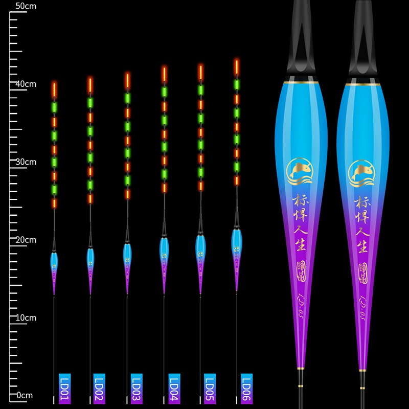 Wlpfishing visdobbers elektrische dobbers zwaartekrachtsensor led lichtverandering bij vissen aas lichtgevende composiet nano visdobber