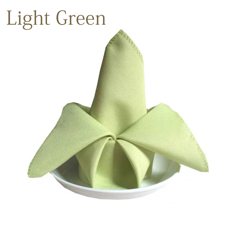 1Pc Cloth Napkin Polyester Table Napkins Restaurant Dinner Wedding Table Napkins Banquet Decor Supplies Party Decoration: Light Green