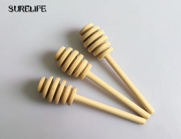 50pcs 8/10/10.5/15/16 cm Mini en bois miel Dippers agitateur miel cuillère bâton faveurs de mariage miel outils
