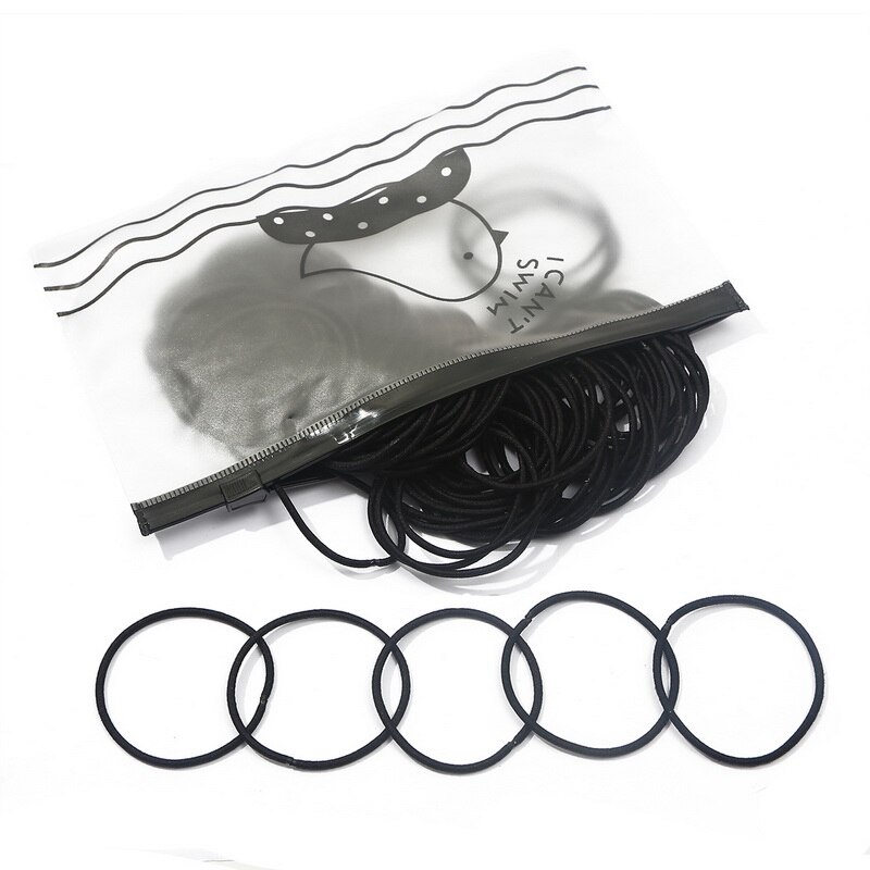 100 pièces/sac fille cheveux anneaux cheveux accessoires queue de cheval en caoutchouc cheveux corde haute élastique cheveux corde Braider tête corde pour les filles: 01