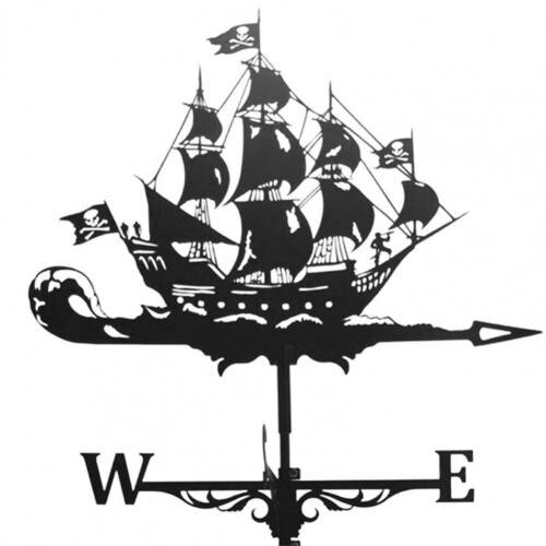 Weather Vane with Roof Mount Architectural Style Stainless Steel Ship Plane Animal Pattern Outdoor Weathervane Garden Supplies: 6