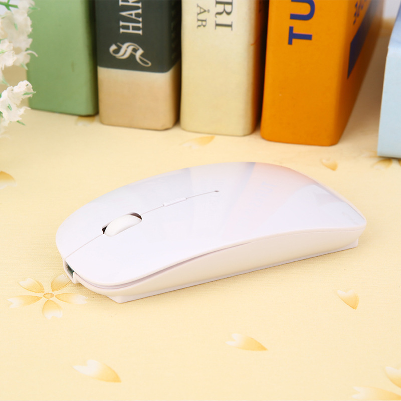 1600dpi dual-mode Bluetooth wireless mouse silent rechargeable Bluetooth mouse for Apple Lenovo laptop: white