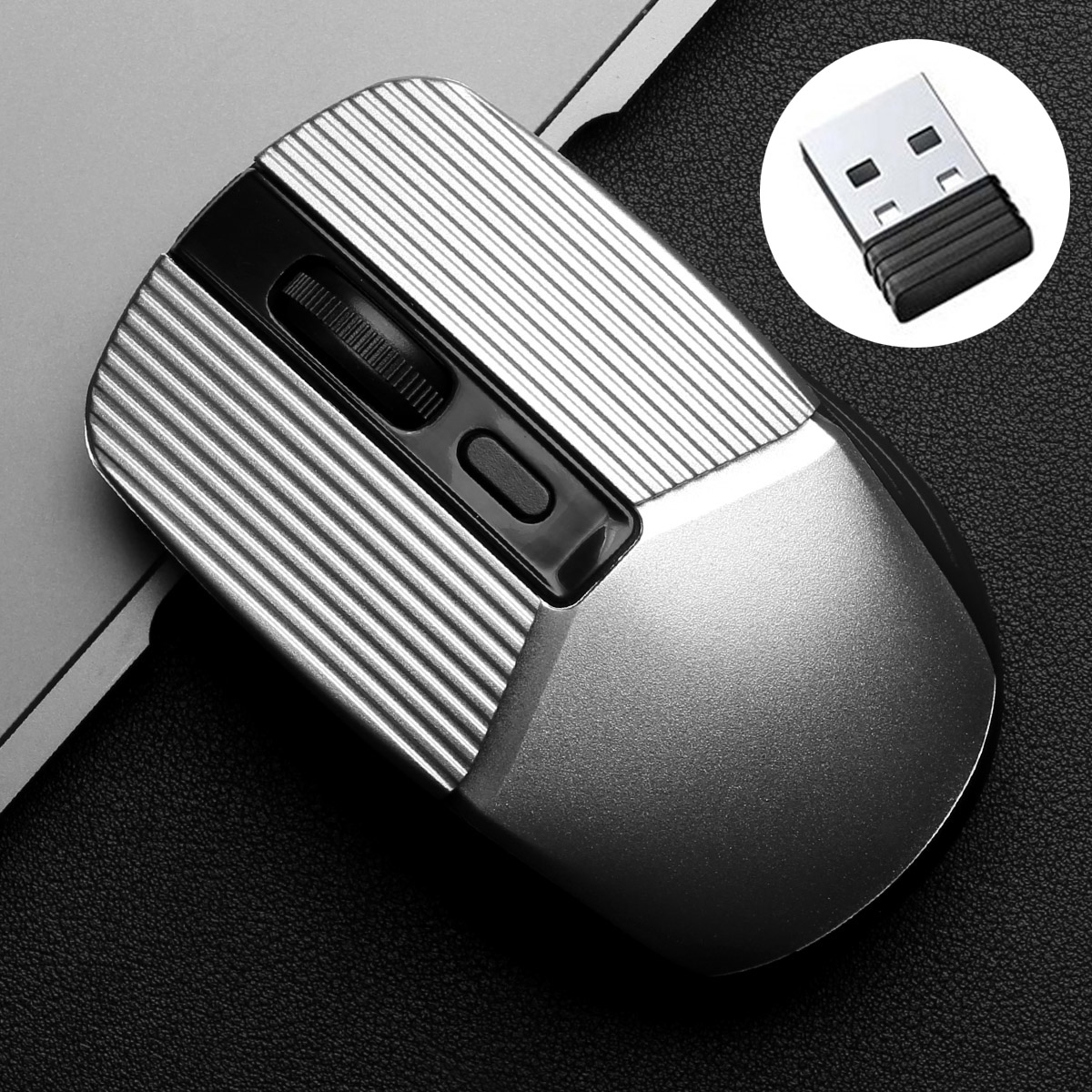 Trådløs gamingmus med usb-modtager 2.4g trådløs mus 1600 dpi optisk sensor til bærbar computer/win/mac gamermus til computer: Grøn