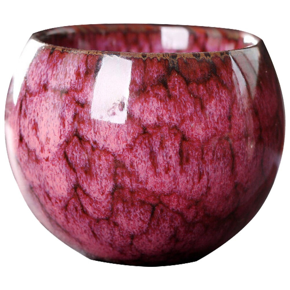 Ceramic Tea Cup Household Tea Drinking Cup Classic Style Ceramic Tea Cup Teacups For Friends Lover Co-Worker: Red