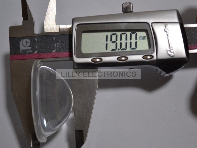 LED Single-convex Lens, 44mm, Optical Lens Glass