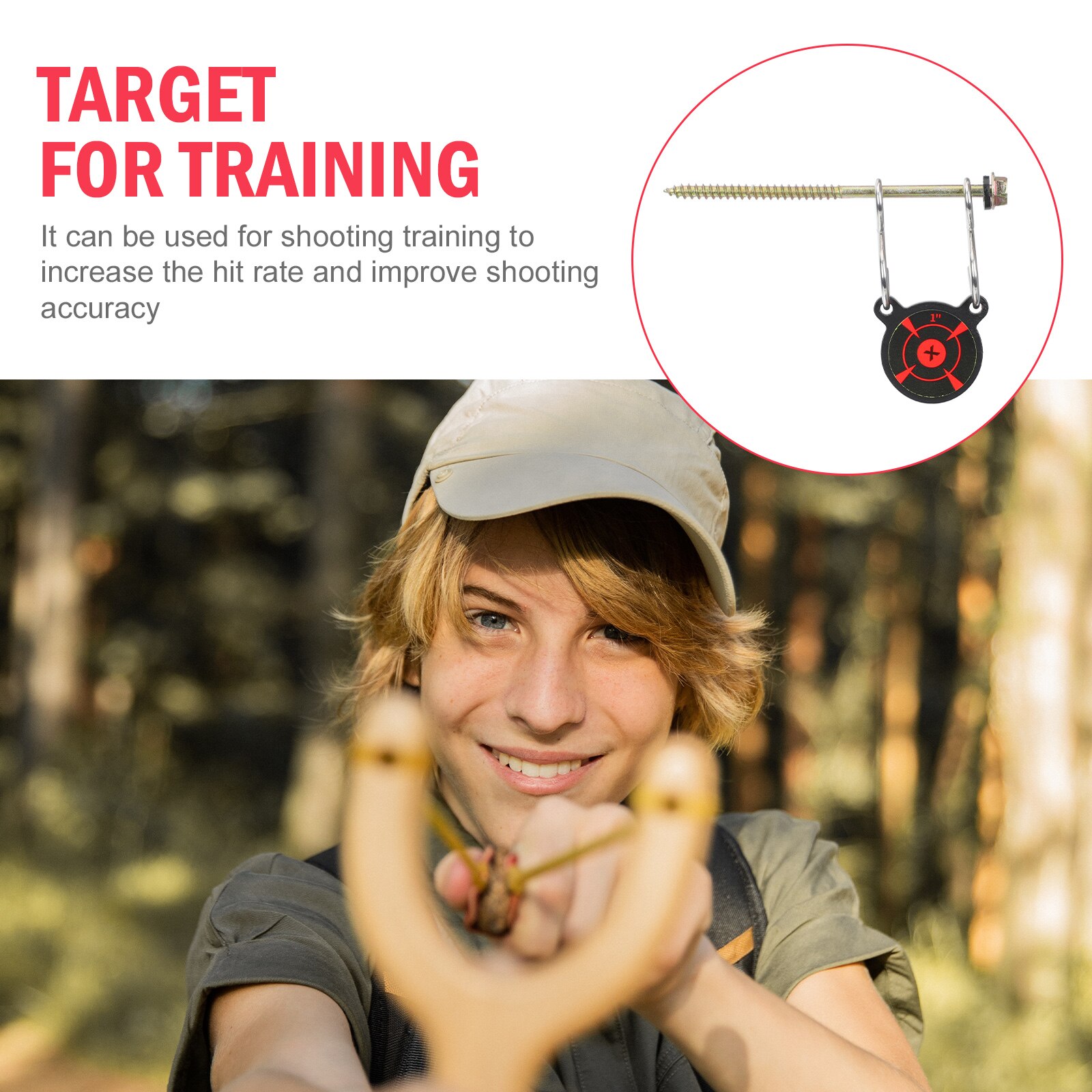 1pc Range Train Target Tree Mounted Target Portable Alloy Target for Home Outdoor