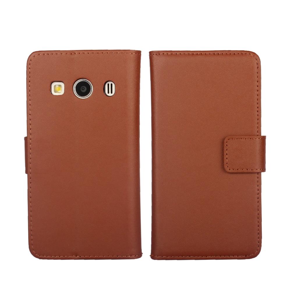 Portefeuille en cuir étui pour samsung Galaxy Ace 4 G313H Ace4 étui de luxe Flip Cover rétro sacs porte-carte étui de téléphone: Marron
