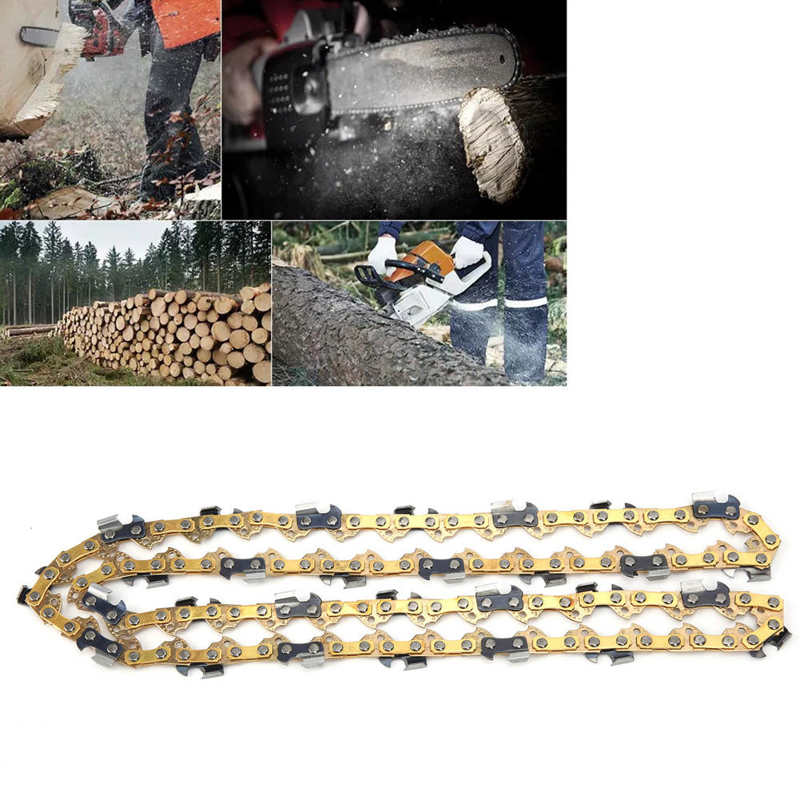 Hoja de cadena de motosierra de alta dureza, accesorio de repuesto de carburo, partes de motosierra, 16 en 59 enlaces