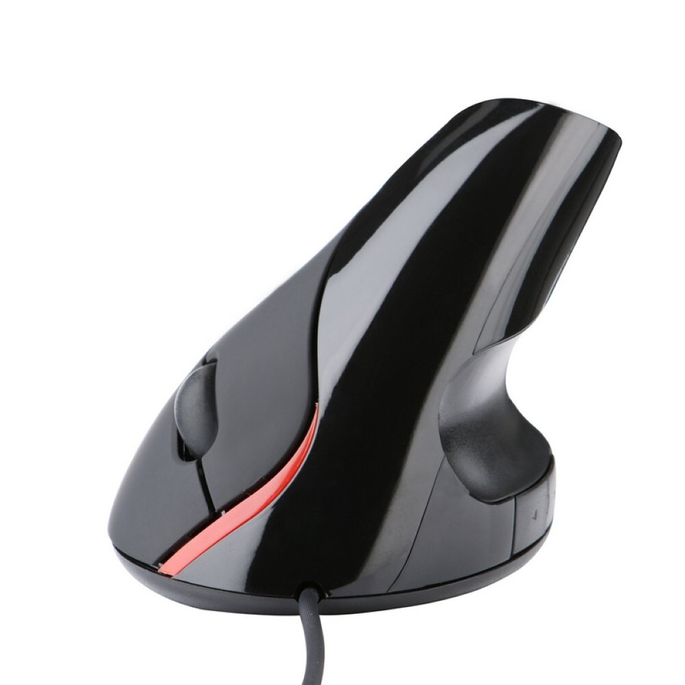 5D Wired Optical Gaming Mouse With USB Portable 1200DPI 2.4GH Ergonomic Upright Vertical Mouse For PC Desktop Laptop Computer: Black