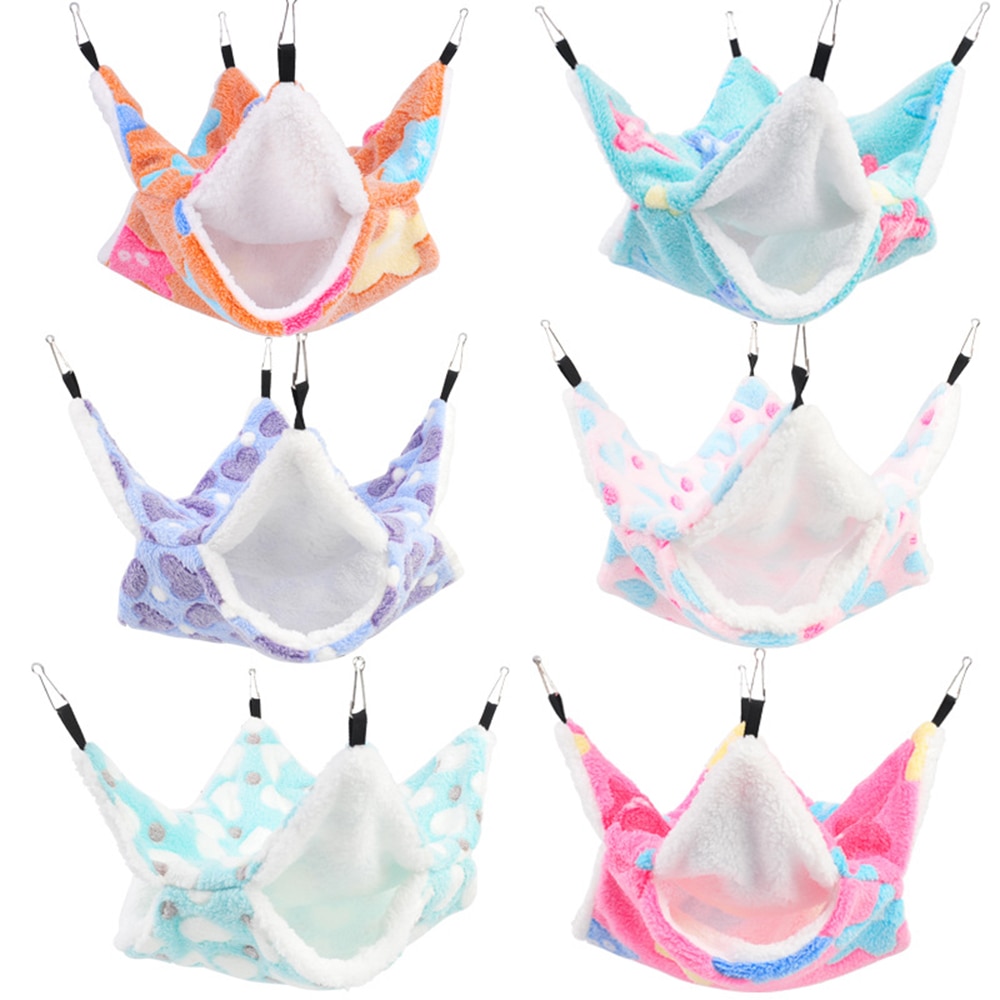 Guinea Pig Rat Hammock Guinea Pig Hamster Ferret Hanging Hammock Toys Bed For Small Animals Chinchilla Parrot Sugar