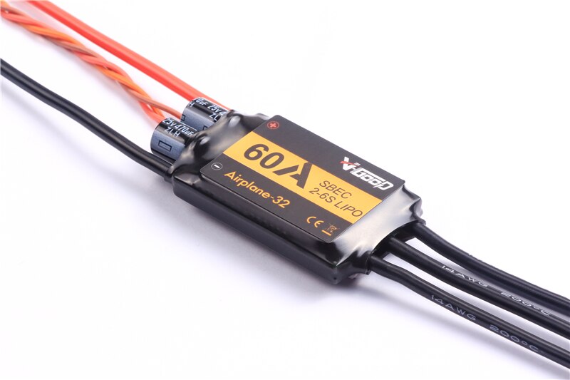 Newest VGOOD Brushless ESC 6A / 12A / 20A / 30 / 40A / 60A / 80A / 100A / 120A 2S 32-Bit With 1.5A SBEC for RC Airplane Accs