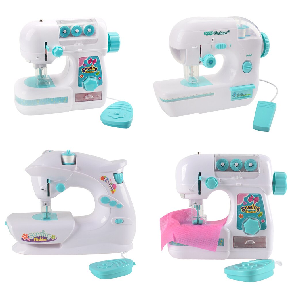 Simulation DIY Electric Mini Sewing Machine Children Household Pretend Play Toy Children Portable Interactive