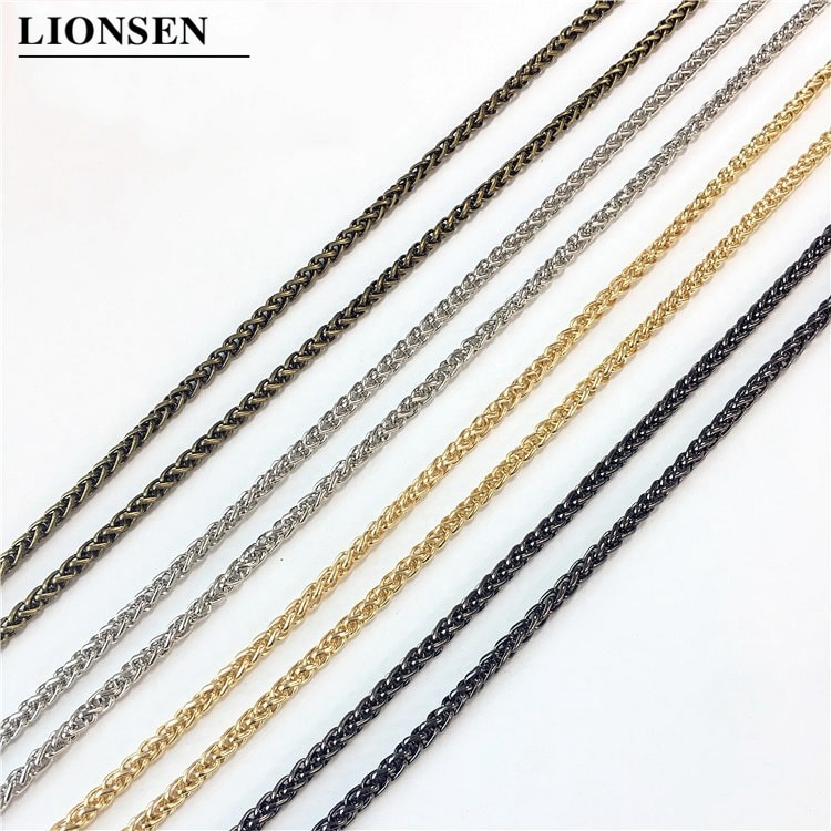 Lionsen 120cm 60cm Ersatz Kette Riemen Metall Verknüpfung Spange Geldbörse Kette Tasche Griff Schulter Kreuz Körper Handtaschen Kette Gurt