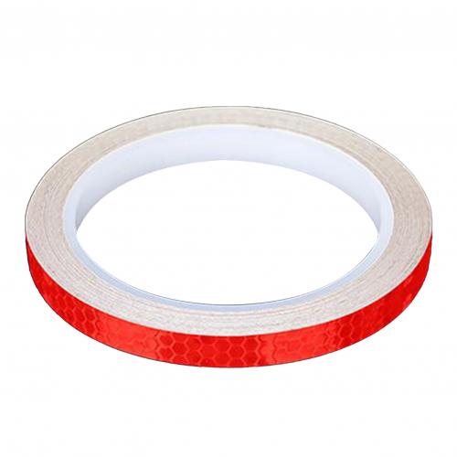 1Pc 8 Meter Auto Styling Reflecterende Streep Tape Motorcycle Bike Body Velg Wiel Streep Tape Stickers Decoratieve Blauw/rood/Geel: Rood