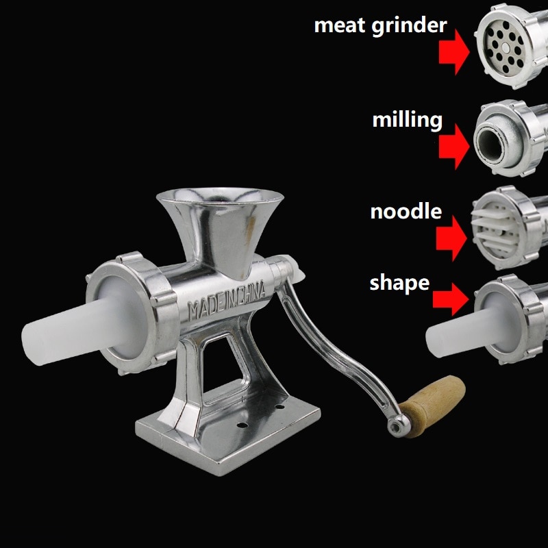 Handmatige Vleesmolen Vlees Vulling Machine Handleiding Multifunctionele Aluminium Vleesmolen