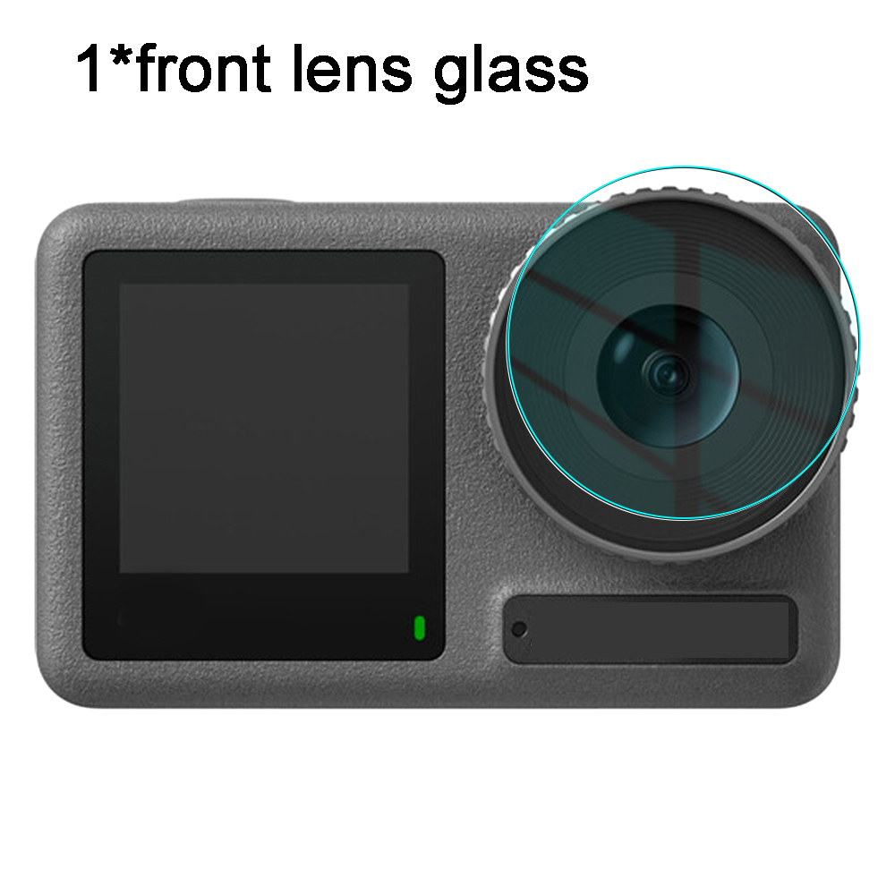 Vidrio templado para DJI OSMO Action 4/Action 3, accesorios para cámaras deportivas, Protector de pantalla transparente, película protectora de lente frontal y trasera: Color rojo / Universal