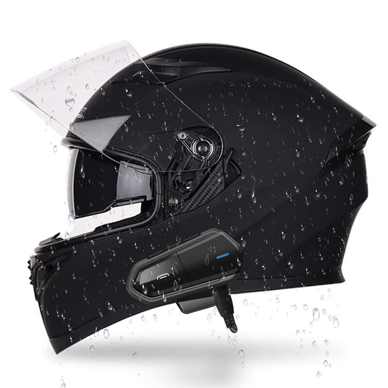 B35 microfono interfono per moto, Bluetooth 5.0 casco cuffia interfono Radio FM qualità Audio Ciao-FI Siri