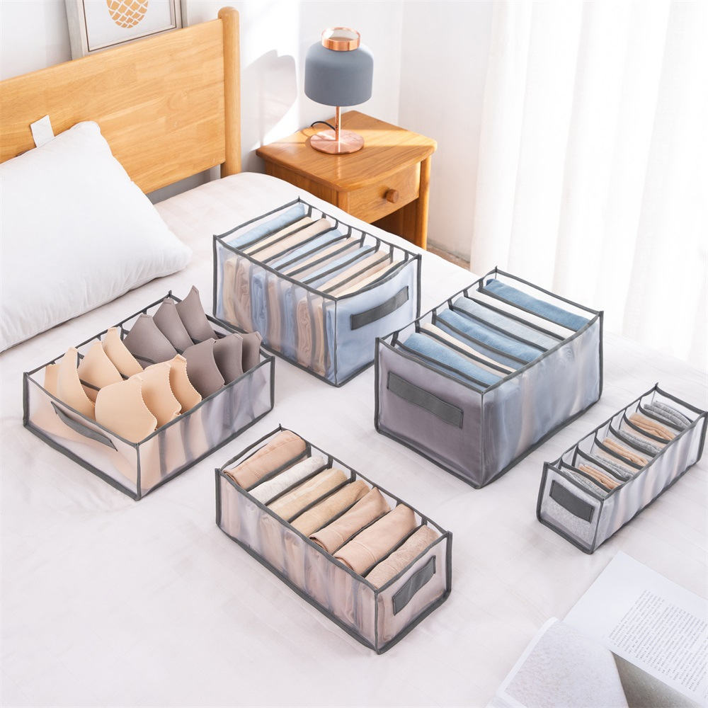 Kleidung Organizer Jeans Hosen Aufbewahrungsbox Kleiderschrank Schublade Organizer für Unterwäsche BH Krawatten T-Shirt Socken Organisationssystem