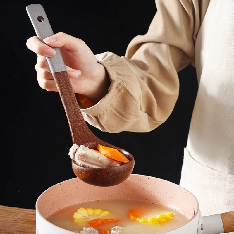 Accesorios de cocina de madera con alas de pollo, herramientas de cocina, sartenes antiadherentes, utensilios de cocina de madera especializados, juego de utensilios de cocina