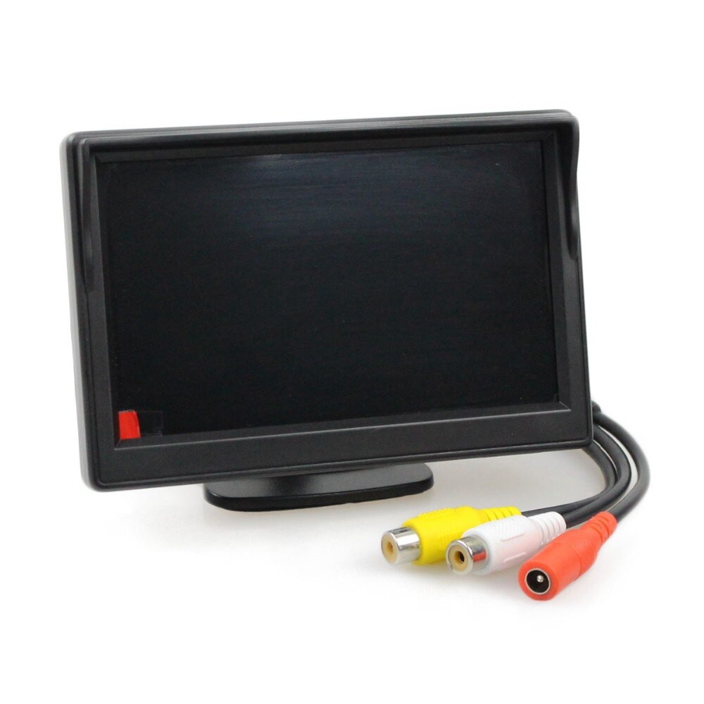 SMALUCK 5 pulgadas Monitor de coche TFT LCD de 5 "HD Digital 16:9 800*480 pantalla 2 de entrada de vídeo para cámara de visión trasera inversa DVD VCD