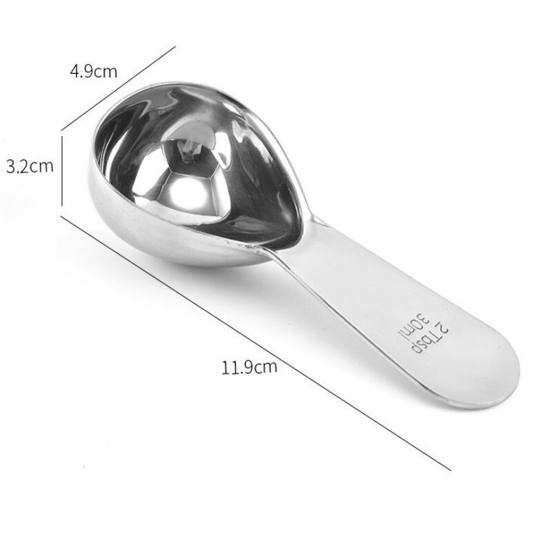 Endurance Stainless Steel Coffee Scoops & Measuring Spoons Exact Ergonomic Tablespoon 304 stainless steel spoon kitchen tools: 30ML
