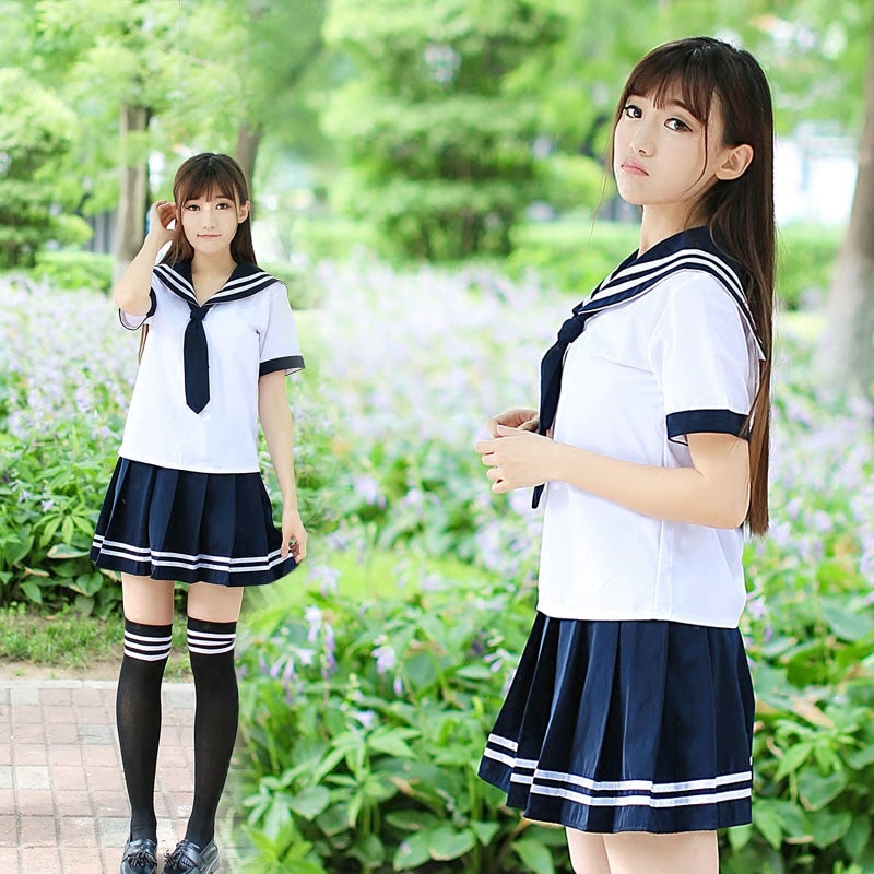 Ensemble d&#39;uniforme scolaire JK, ensemble de combinaison de marin à cravate, costume de Table, uniforme scolaire japonais pour filles, été