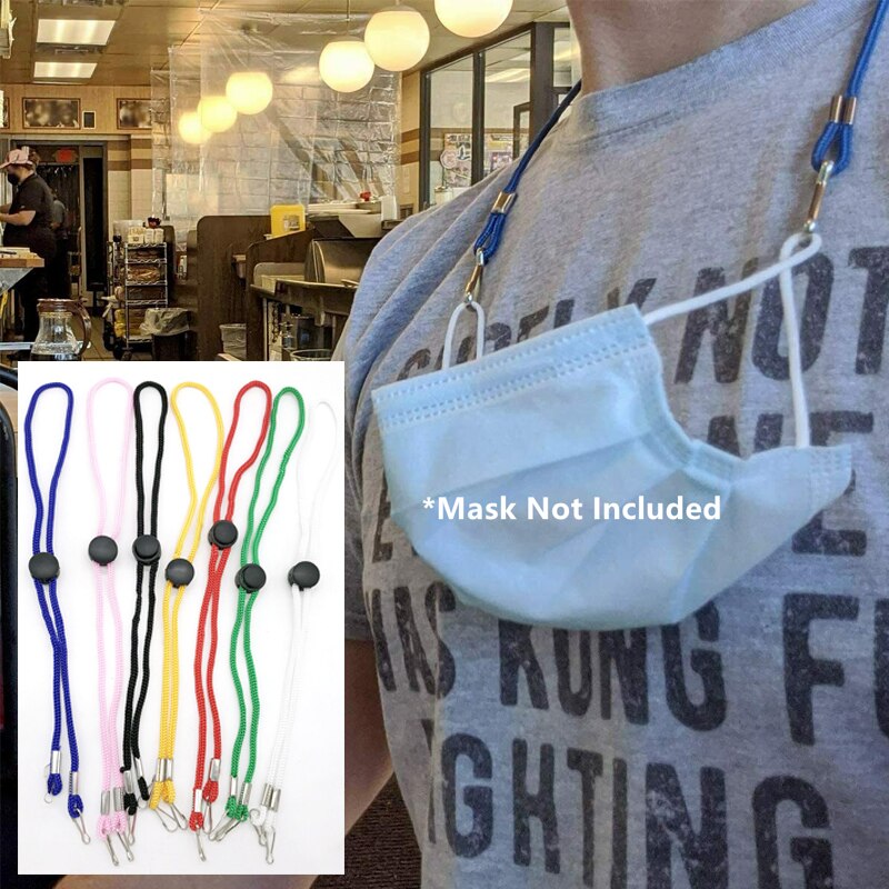 Thuis Gadget Masker Opknoping Touw Verstelbare Gezichtsmasker Lanyard Handige Handige Veiligheid Glas Rest Oor Houder Touw Naaien Accessoires