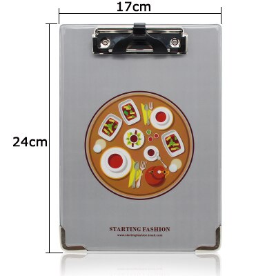 Hotel Restaurnt Clip Folder, A5 size Clipboard with metal corner protector: Style B