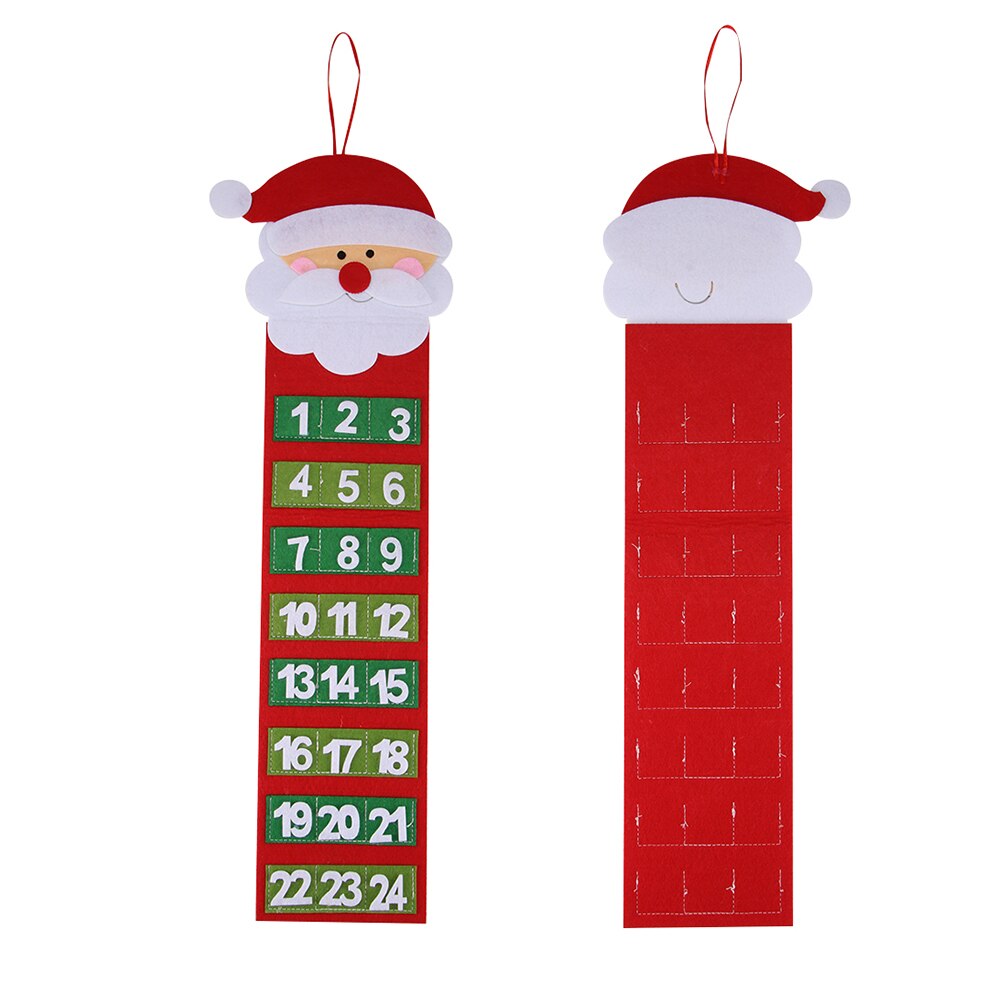 Julestrømpe sokker julemanden adventskalender snemandsklud canlendar juletræ hængende indretning vægdør vedhæng indretning