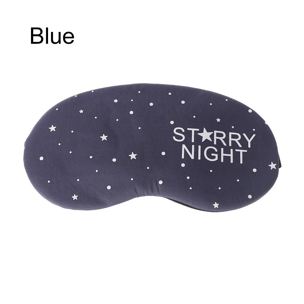 1PC 3D Soft Padded Shading Eye Mask Sleep Eyeshade Cartoon Starry Sky Eye Blindfold Patch Sleeping Aid Accessory Relaxing Tools: blue
