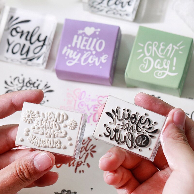 Acrylic Greeting Clear Stamping Blocks Tools Stamp for DIY Scrapbooking Crafts Cards Journal