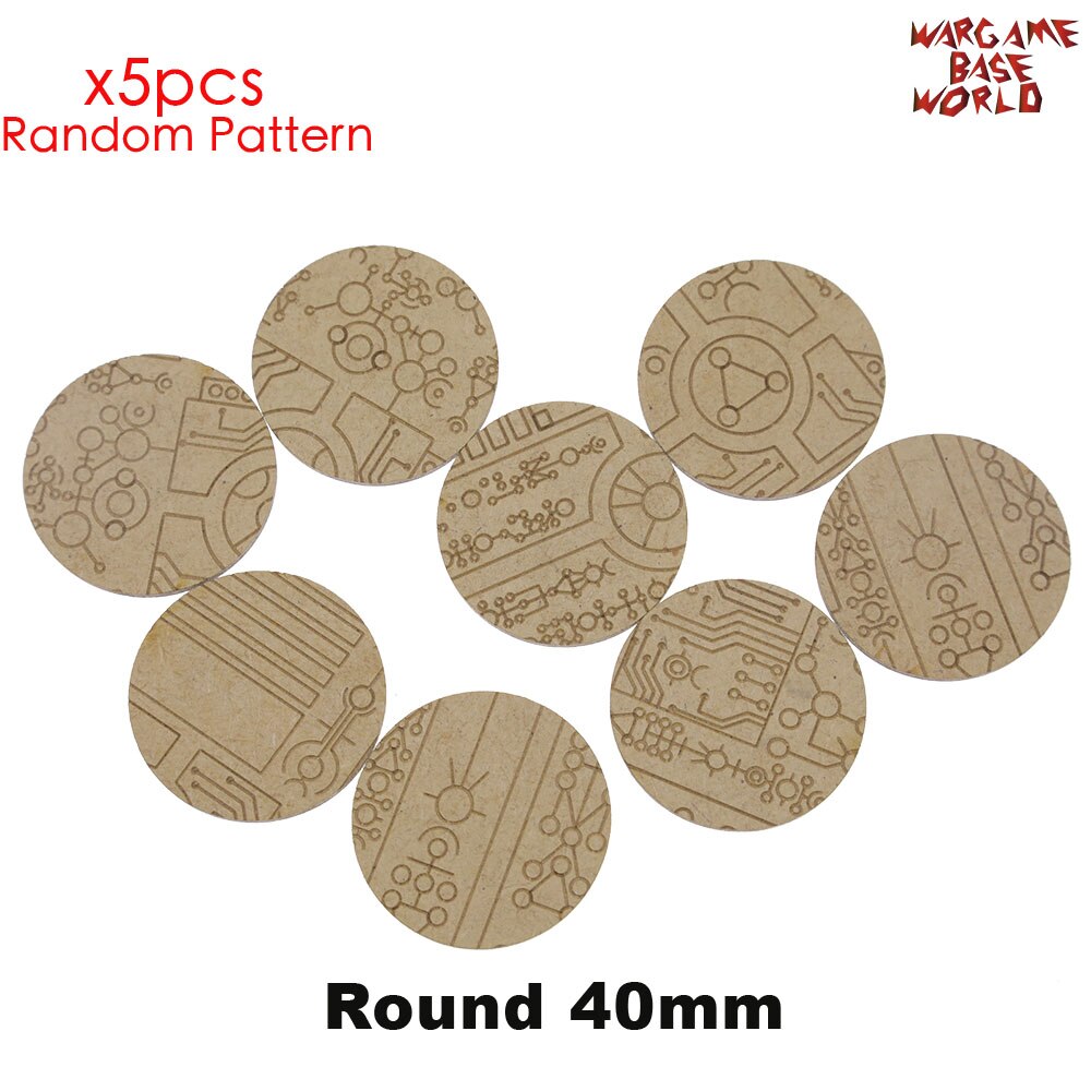 Bases con textura MDF, 25mm, 40mm, Bases con necrónico, bases con textura
