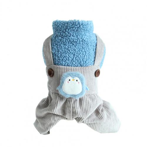Costume de pingouin pour chien, combinaison Portable et utile, accessoire pour animaux de compagnie, doux et accrocheur: Bleu / L