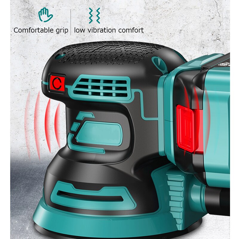 Brushless Random Orbit Electric Sander 125mm Wood Grinder Polishing Sanding Machine 3 Speed For Makita 18V Battery No Battery