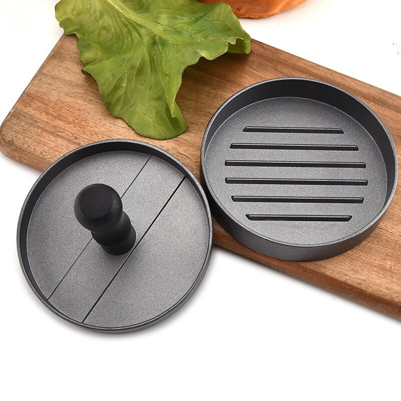 Stainless Steel Burger Press Round Shape Patty Maker Mold Non-Stick Meatloaf Making Mold Heavy Hamburger Press Tools