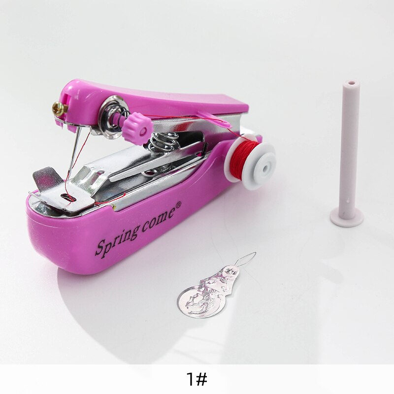 Mini Sewing Machine Small Manual Pocket Sewing Machine Travel Portable Home Tailoring Machine DIY Needlework Sewing Tools TJ4842: 1