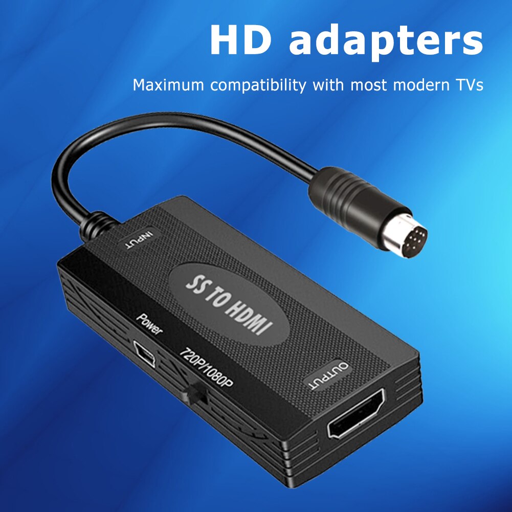 Praktische Game Console Ss Naar Hdmi-Compatibel Adapter Voor Sega Saturn Hd Tv Converter Televisie Connector Apparaat