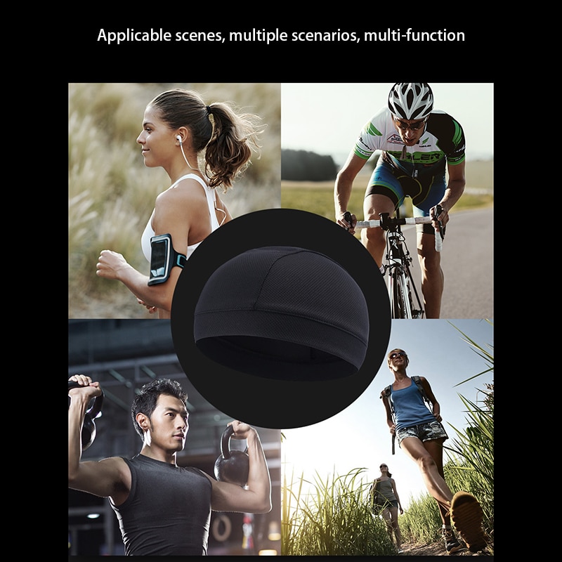 Mesh cykling innermössa bekväm andningsbar anti-svett hatt tunn utomhus cykel ridning racing skida under hjälm foder kepsar