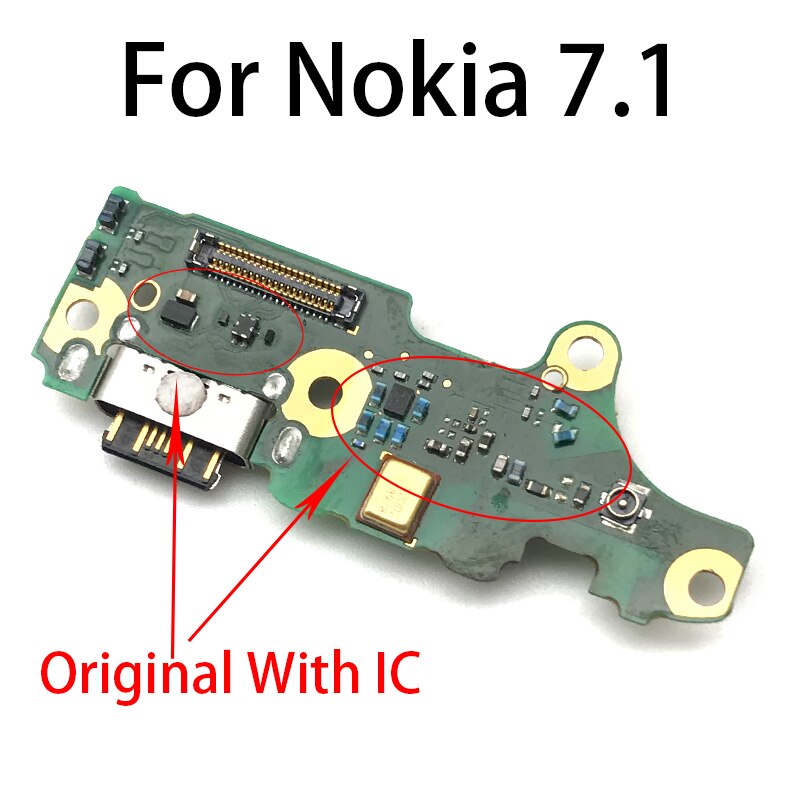 Type-C USB Charging Port For Nokia 6 7 plus 5.1 6.1 7.1 8.1 Plus X5 X6 X7 5.3 3.2 Dock Connector Flex Cable Board Ribbon: Nokia 7.1 Original