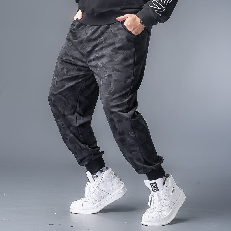 Plus size 5xl 6xl streetwear løse bukser herre joggers mand afslappet lige haremsbukser herre camouflage beam fod træningsbukser