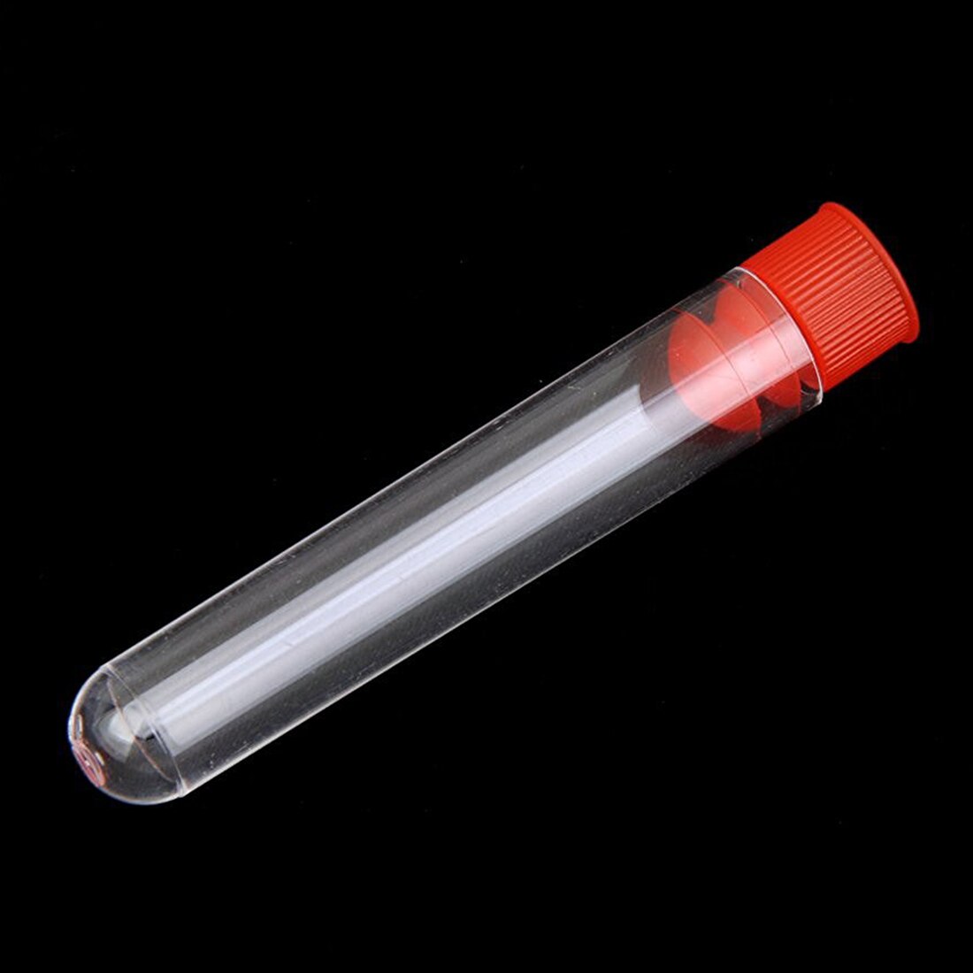 20 Pcs Non-Voltooid Plastic Test Tubes Lab Test Tool Met Schroefdop Transparant, 12*60Mm