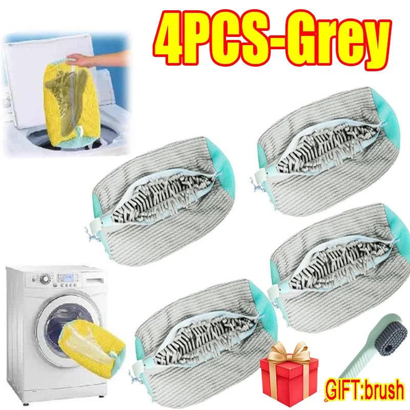 Waszak Schoenwasnet Waszak Gewatteerd Net Wasgoed Schoenen Huishoudelijke Machine Wassen Schoenen Zakken Droogzakken 1/6PCS: plum