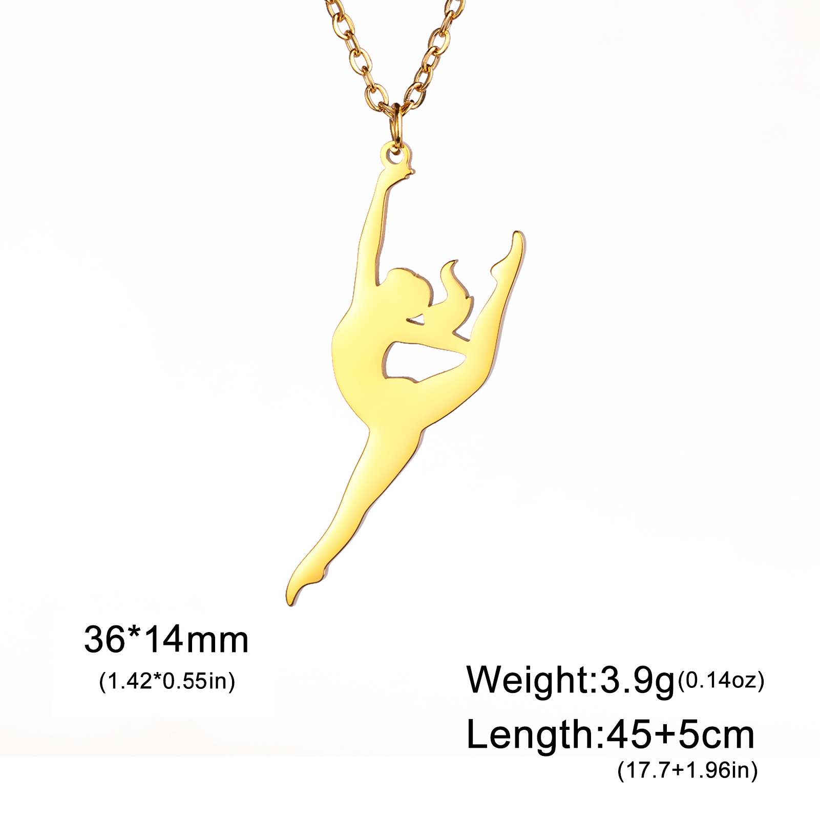 Teamer Gymnastics Necklace for Women Girls Sports Pendant Stainless Steel Jewelry Dancer Gymnast Birthday: cobalt violet
